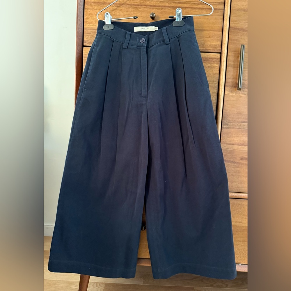 Szeki 7115 canvas cropped skate trouser navy S